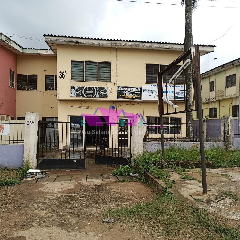 Commercial building along major road at bodija ibadan