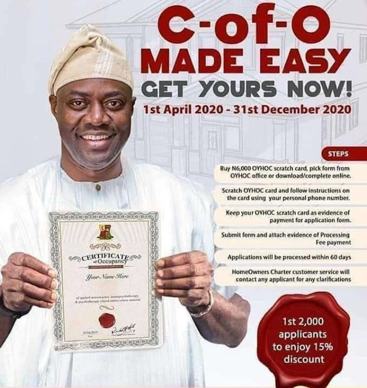 DIFFERENCE BETWEEN GOVERNOR’S CONSENT AND CERTIFICATE OF OCCUPANCY (C OF O) IN OYO STATE