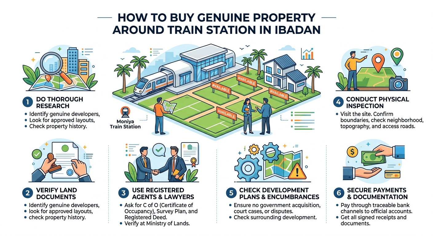 How to Buy Genuine Property Around the Train Station in Ibadan